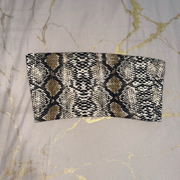 Snake print bandeau top - Picture 3 of 4
